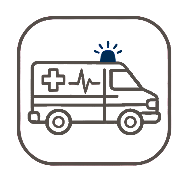Icon mit Rettungsfahrzeug